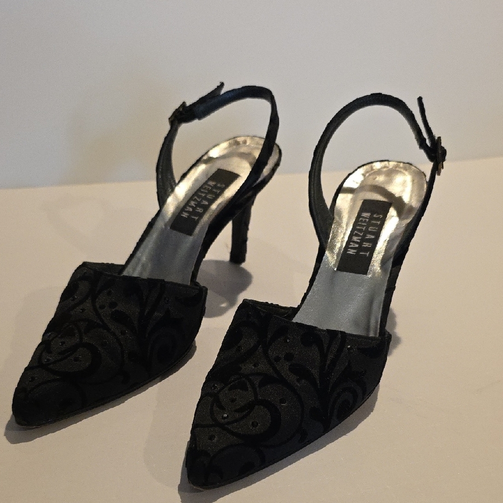 Elegant Black Slingback Heels